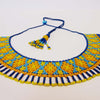 Anvi Shah's Beaded Necklace: Blue, Yellow and Orange