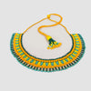 Anvi Shah's Beaded Necklace: Orange, Green and Blue