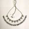 Anvi Shah's Beaded Necklace: White and Grey
