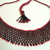 Anvi Shah's Beaded Necklace: Black and Red