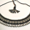 Anvi Shah's Beaded Necklace: Black and Grey
