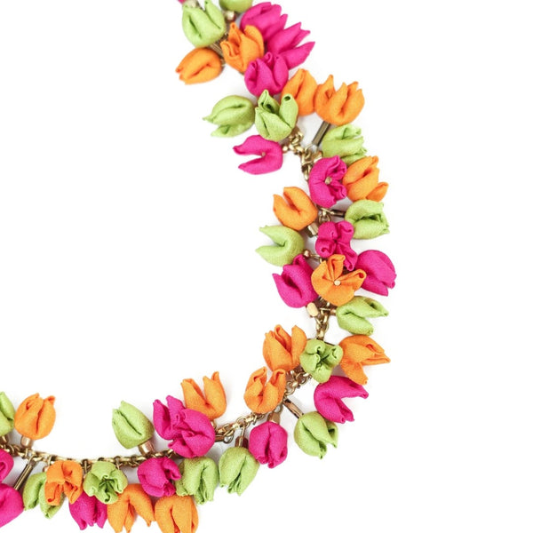 Pure Ghee Musafir Chain Mala: Pink, Green and Orange