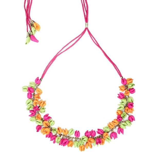 Pure Ghee Musafir Chain Mala: Pink, Green and Orange