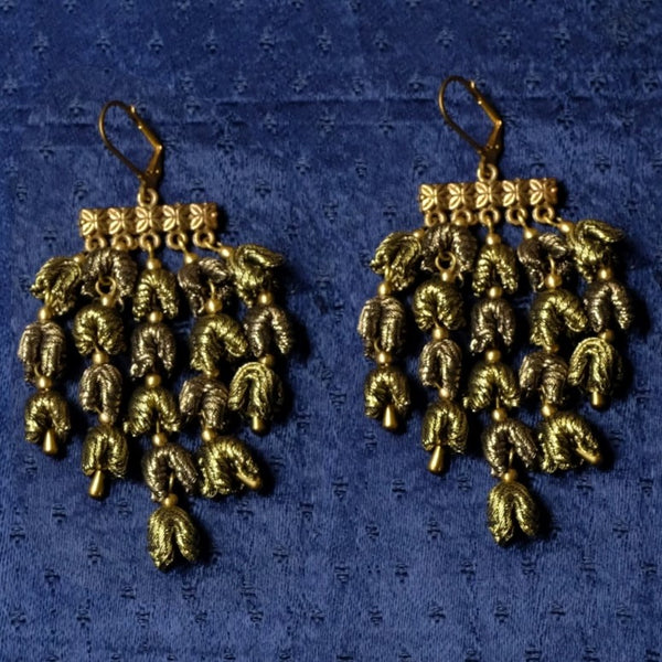 Pure Ghee Copper KinKini Earring: Gold