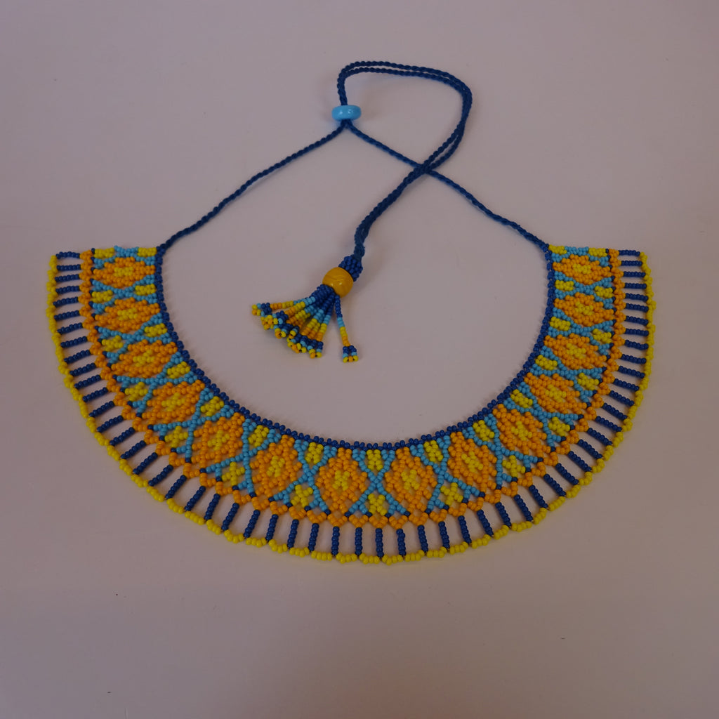 Anvi Shah's Beaded Beauties: Blue, Yellow, and Orange