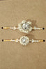 Cotton Crocheted Medium White Rakhi's : Rosette 2: Set of Two