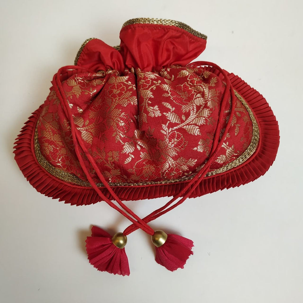 Pure Ghee Brocade Potli: Pink