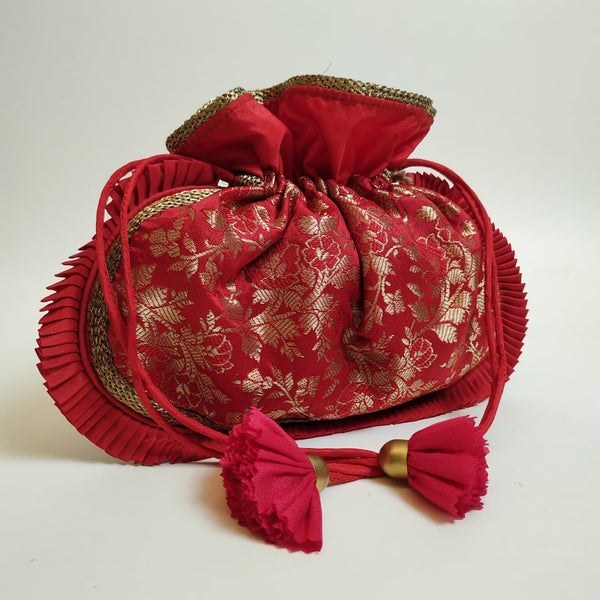 Pure Ghee Brocade Potli: Pink
