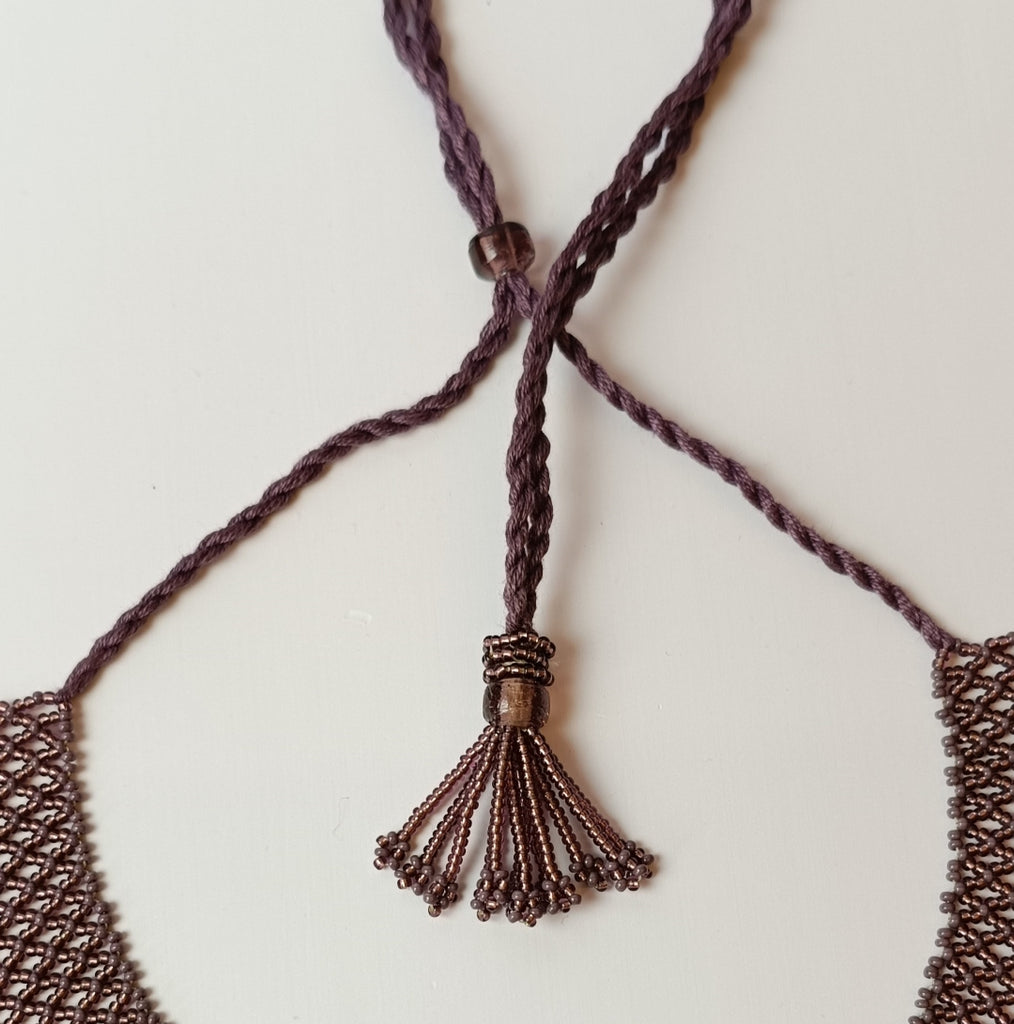 Anvi Shah's Beaded Necklace: Brown