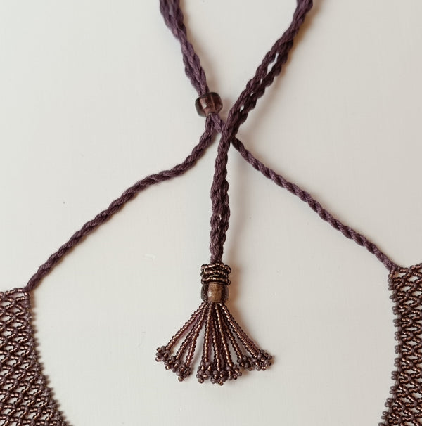 Anvi Shah's Beaded Necklace: Brown