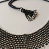 Anvi Shah's Beaded Necklace: Black