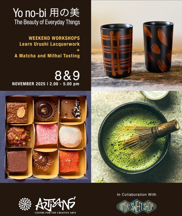 Urushi Lacquer Painting Workshop + A Matcha and Mithai Tasting by visiting Japanese artisans, Gaku and Ayako Hirai - 8th and 9th Nov | 2.00 - 5.00 PM