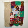 Small Patched and Embroidered Kavandi Baby Quilt: Mutlicolour
