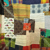 Small Patched and Embroidered Kavandi Baby Quilt: Mutlicolour