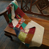 Small Patched and Embroidered Kavandi Baby Quilt: Mutlicolour