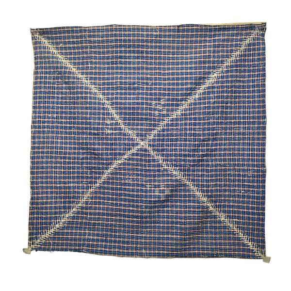 Small Patched and Embroidered Kavandi Baby Quilt: Mutlicolour