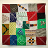 Small Patched and Embroidered Kavandi Baby Quilt: Mutlicolour