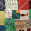 Small Patched and Embroidered Kavandi Baby Quilt: Mutlicolour