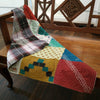 Small Patched and Embroidered Kavandi Baby Quilt: Mutlicolour