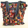Vintage Embroidery Rag Shoulder Bag: Multicolour