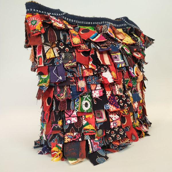 Vintage Embroidery Rag Shoulder Bag: Multicolour