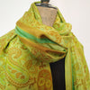 Mita Parekh's Block Printed Silk Stole: Green