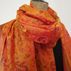 Mita Parekh's Block Printed Silk Stole: Orange