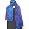 Mita Parekh's Block Printed Silk Stole: Blue
