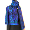 Mita Parekh's Block Printed Silk Stole: Blue