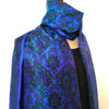 Mita Parekh's Block Printed Silk Stole: Blue