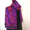 Mita Parekh's Block Printed Silk Stole: Purple