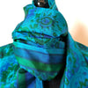Mita Parekh's Block Printed Silk Stole: Turquoise