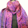 Mita Parekh's Block Printed Silk Stole: Purple