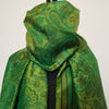 Mita Parekh's Block Printed Silk Stole: Green