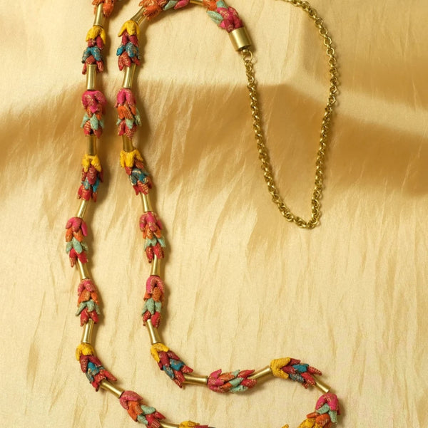 Pure Ghee Raceme Mala: Multicolour