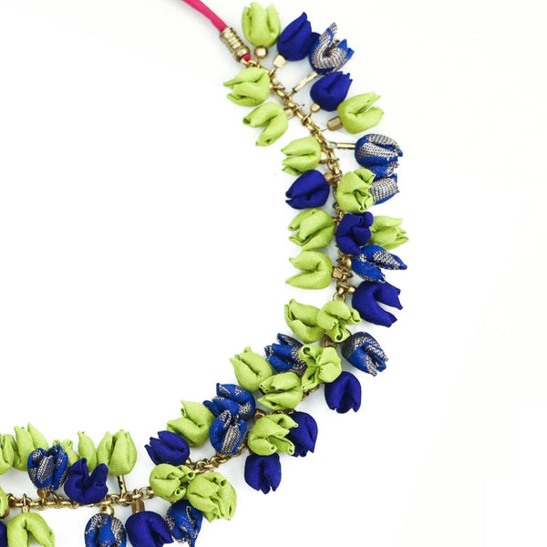 Pure Ghee Musafir Chain Mala: Blue and Green