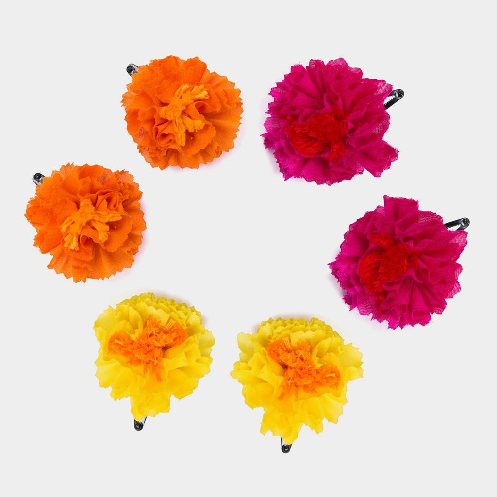 Pure Ghee Genda Phool Clip : Multicolour (Set-6)