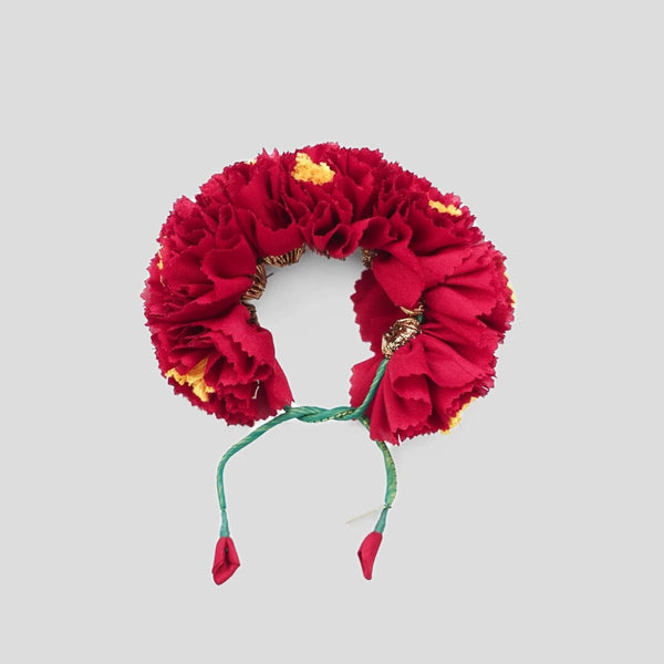 Pure Ghee Genda Phool Gajra: Maroon