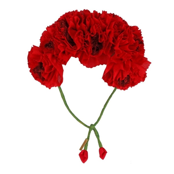 Pure Ghee Genda Phool Gajra: Red