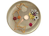 Cotton Crocheted Medium Orange and pink Rakhis : Rosette 2: Set of Two