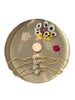 Cotton Crocheted Medium White Rakhi's : Rosette 4: Set of Four