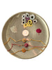 Cotton Crocheted Medium Golden, Pink and Yellow Rakhi's : Rosette 3: Set of Three