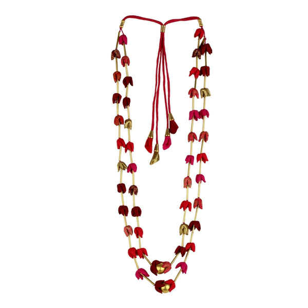 Pure Ghee Mogra Pipe Mala: Multicolour
