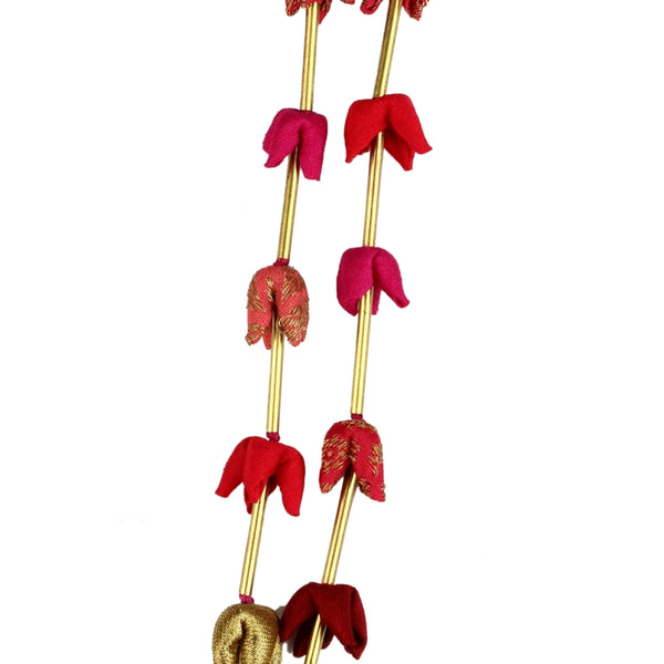 Pure Ghee Mogra Pipe Mala: Multicolour