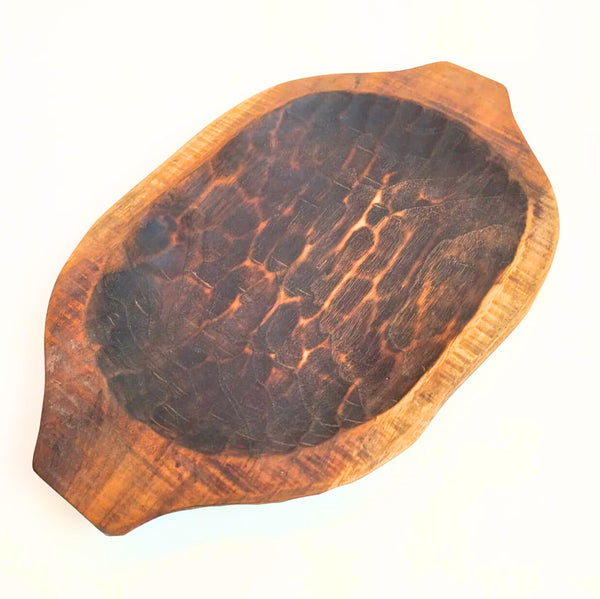 TRIBOLT Hand-Carved Natural Wood Hand-Hewn : Brown
