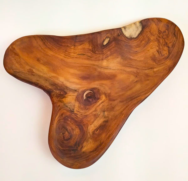 TRIBOLT Hand-Carved Natural Wood Rosewood : Brown