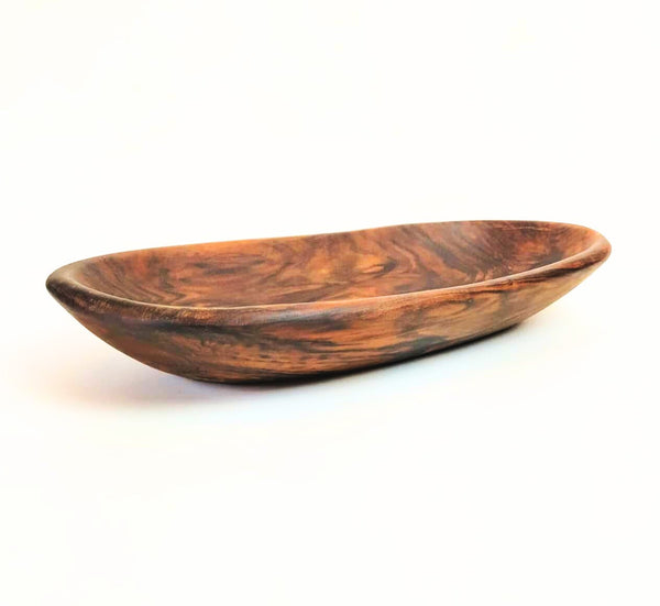 TRIBOLT Hand-Carved Natural Wood Walnut Platter