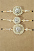 Cotton Crocheted Medium White Rakhi's : Rosette 3: Set of Three