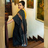 Handwoven Cotton Jamdani Sari: Sikki Ball Saree