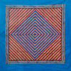 Aureb Neela Block Printed Square Tablecloth: Blue